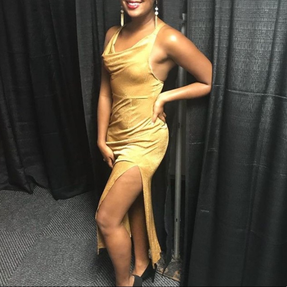 Gold dress